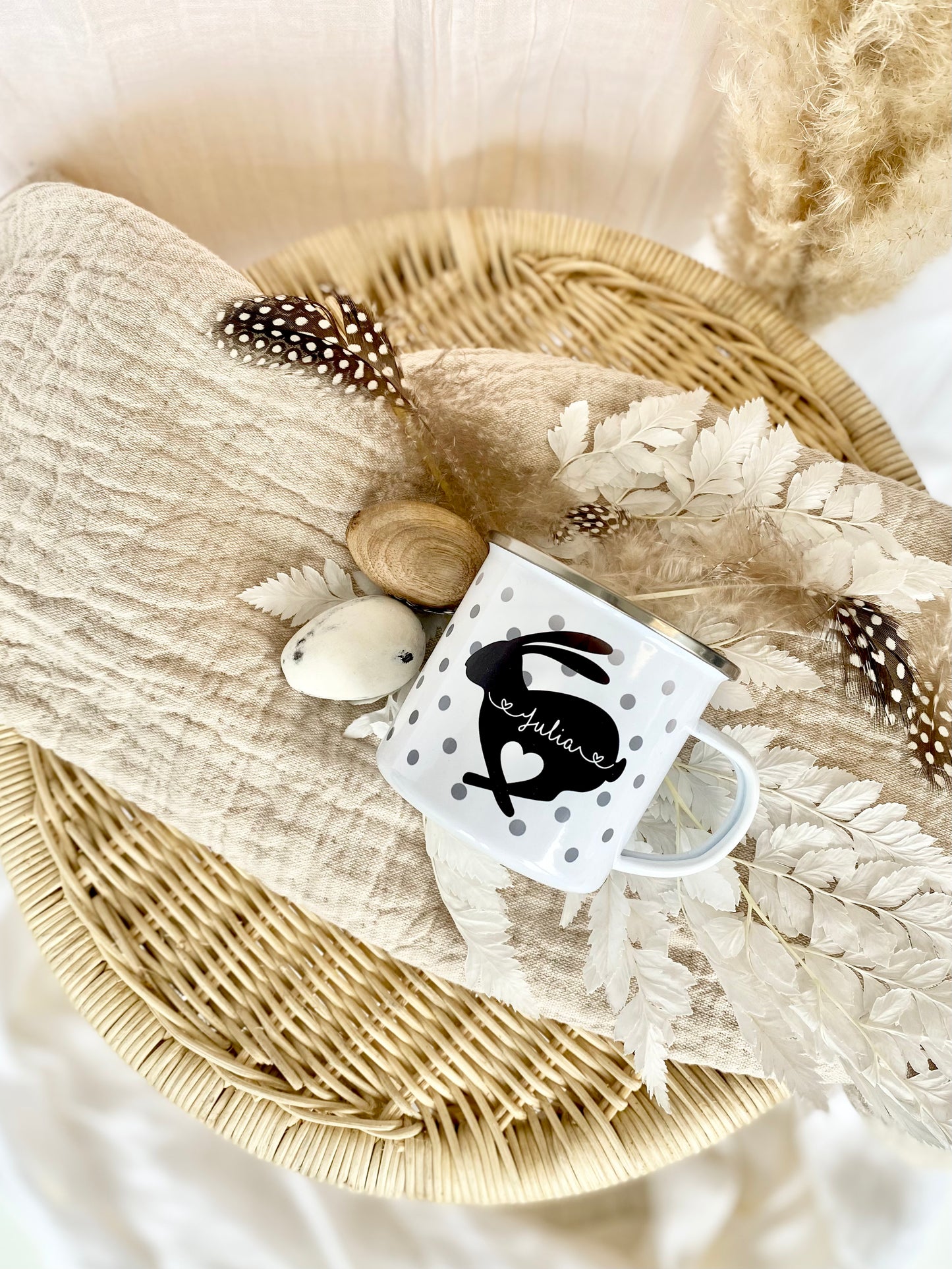 Personalisierte Tasse "Frohe Ostern" mit dem Namen | Originelle Geschenkidee zum Osterfest | Perfektes DIY Geschenk zum selber Gestalten | 3 Motivvarianten zur Auswahl