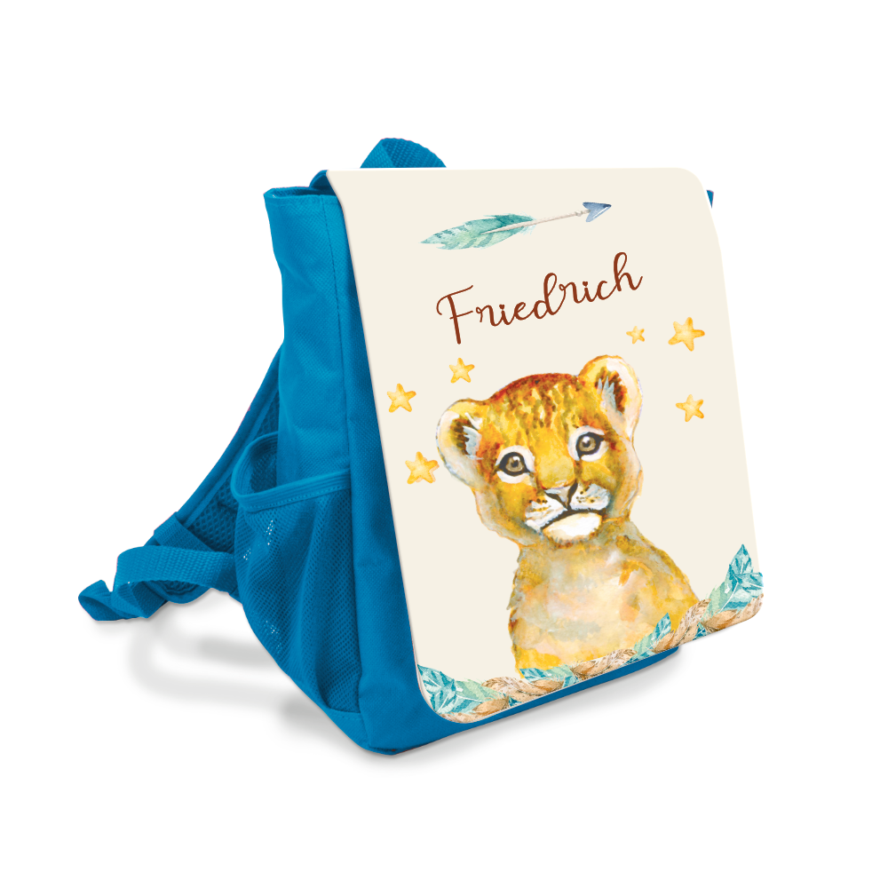 Kinderrucksack Löwe mit Namen Geschenk für Kinder