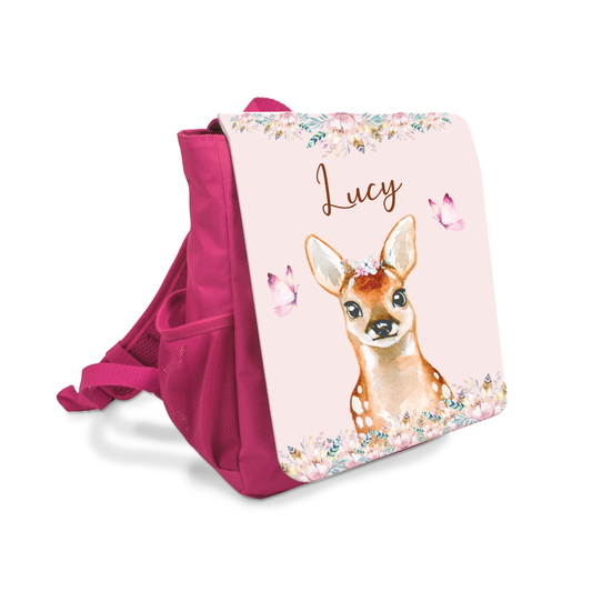 Kinderrucksack Rehkitz mit Namen für Mädchen
