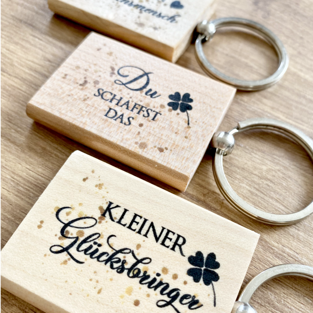 Geschenk Shlüsselanhänger Glücksbringer Kleeblatt