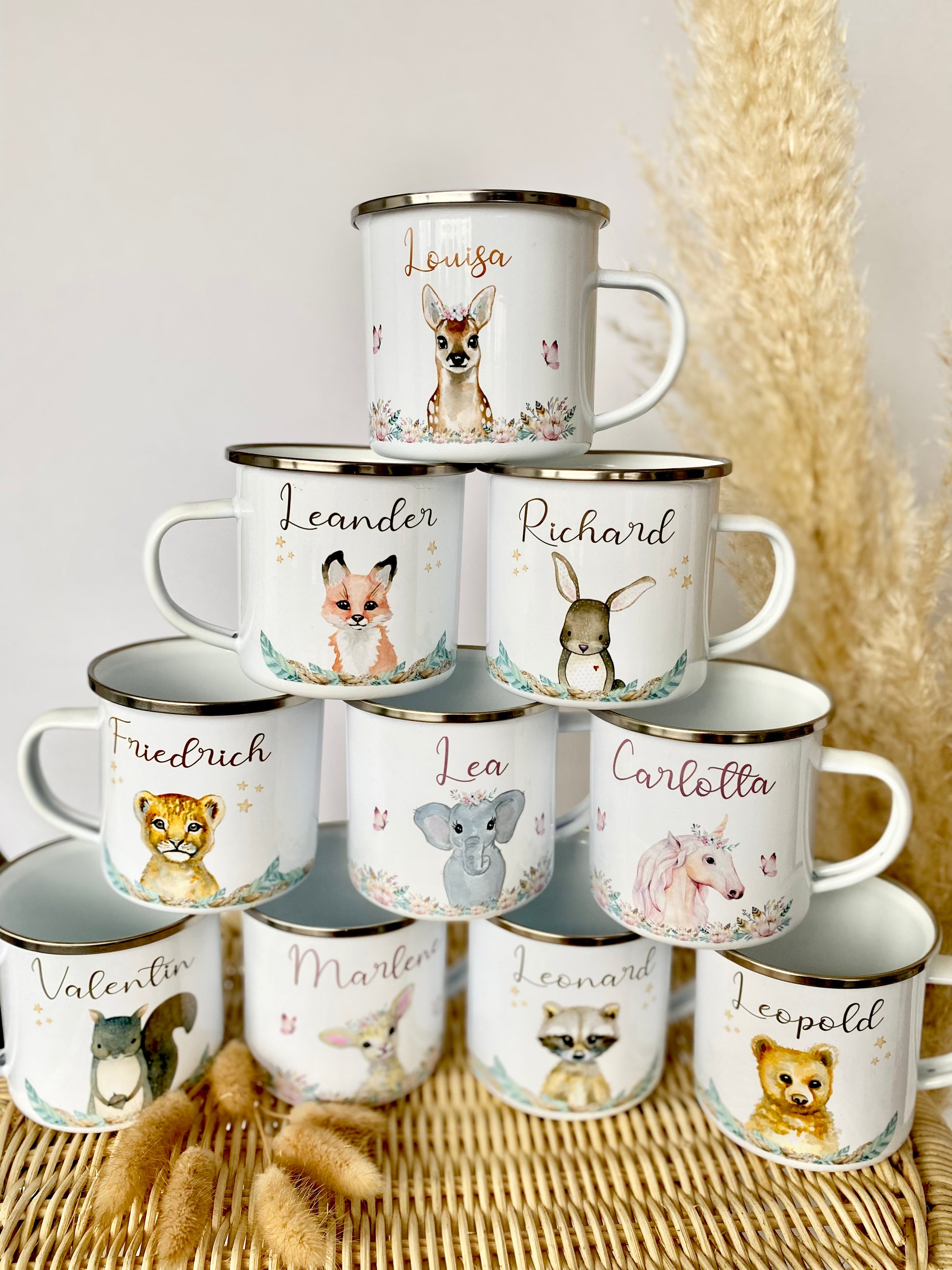 Tasse Kinder Namen Personalisiert Tiere