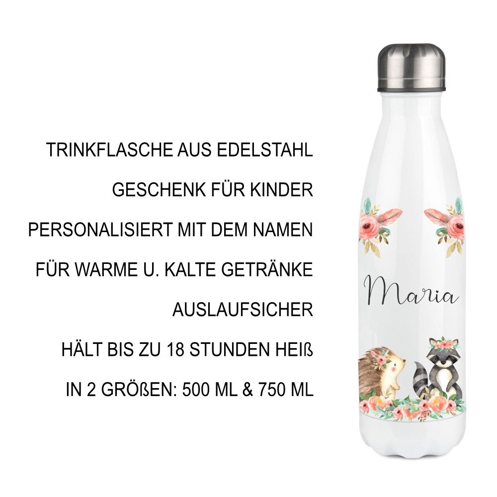 Hochwertige Kindertrinkflasche mit dem Namen.