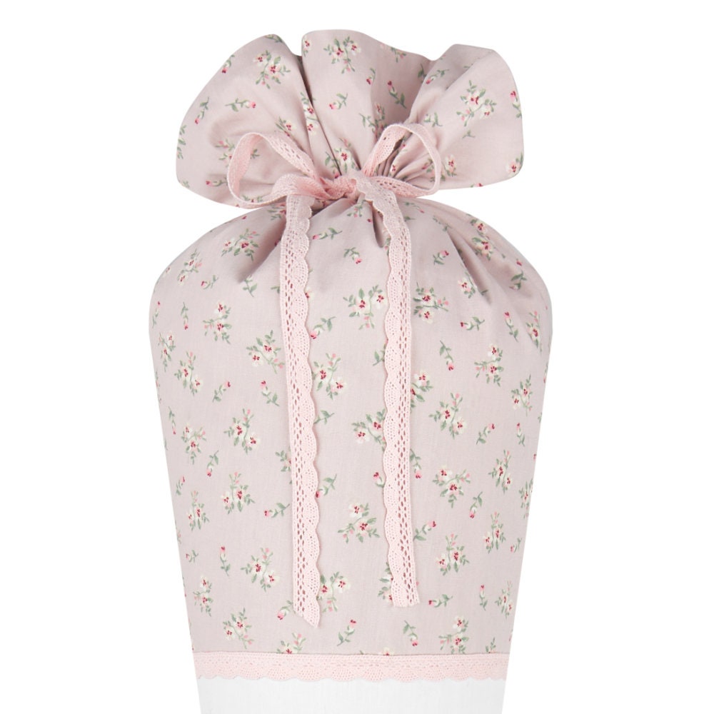 Florale Schultüte "Boho Blumenkranz" aus Stoff | Personalisiert mit Namen und Datum für Mädchen | Optional mit Füllkissen und Spitzenschutz