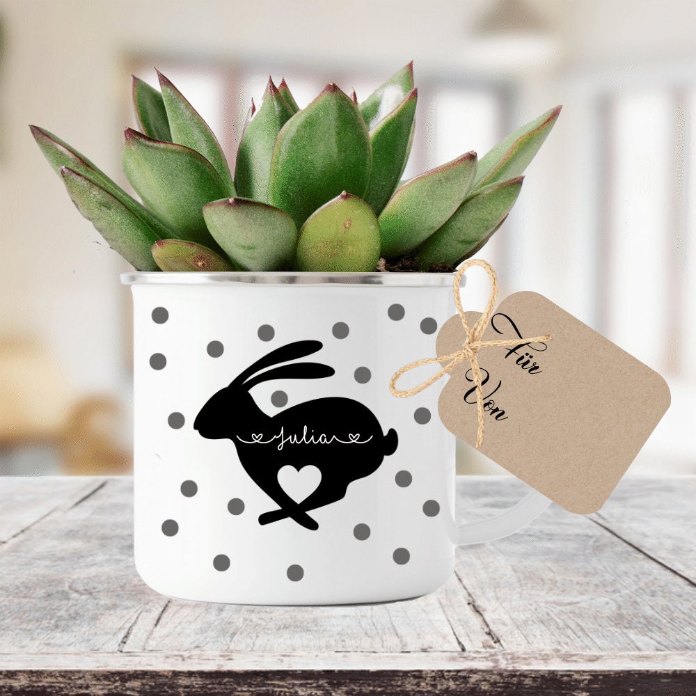 Tasse zum Osterfest mit dem Namen personalisiert | Perfekte Geschenkidee zu Ostern | Ideales DIY Geschenk | 3 Motivvarianten zur Auswahl