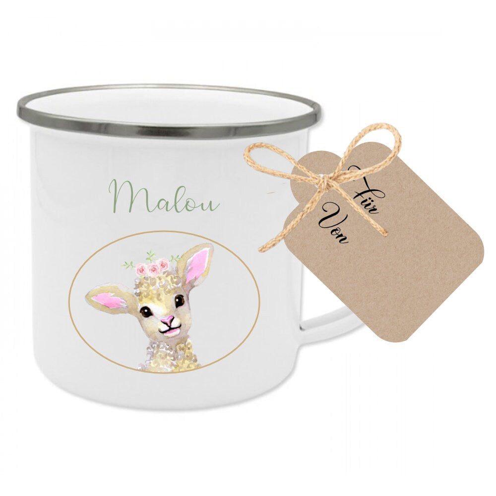 Tolle Tasse für Kinder mit einem braunen Hasen u. dem Namen des Kindes | Liebevolle u. personalisierte Geschenkidee für Jungen u. Mädchen | 5 Motivvarianten zur Auswahl