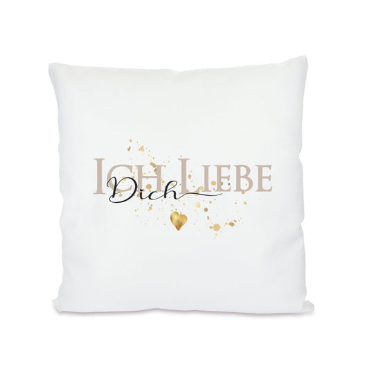 Kissen "Ich liebe Dich" | Persönliches Geschenk für Paare | Perfekte Geschenkidee zum Valentinstag, Jahrestag u. schöne Aufmerksamkeit für Sie und Ihn / 2 Motivvarianten zur Auswahl