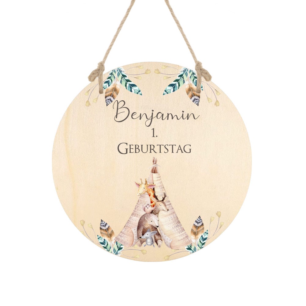 Personalisiertes Namensschild für Kinder zum Geburtstag | Kreative Geburtstagsdeko für Jungen u. Mädchen | Tolles Geschenk zum Kindergeburtstag | 2 Motivvarianten