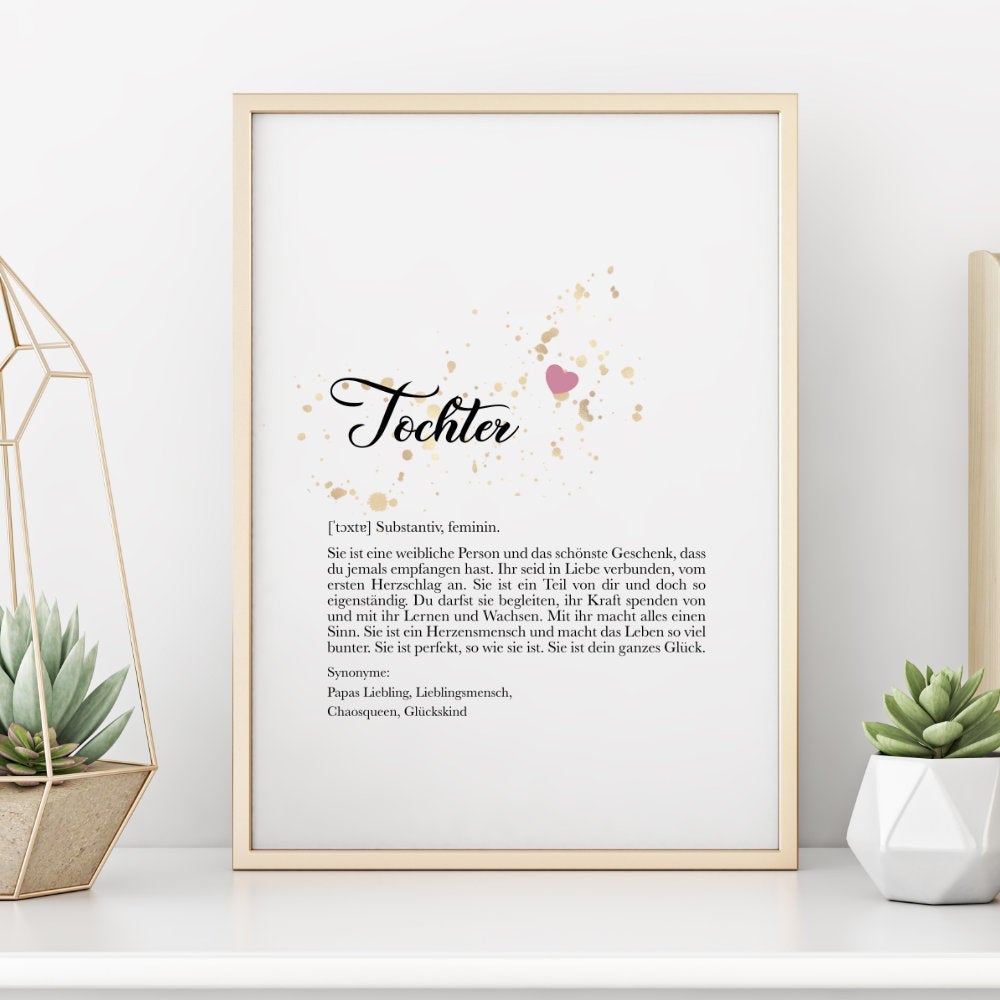 Poster "Papa" mit Definition | Besonderes Geschenk für Väter | 9 Motivvarianten zur Auswahl
