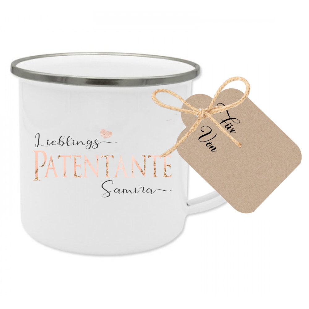Tasse für die Patentante | Personalisiertes Geschenk mit Namen | 3 Produktvarianten zur Auswahl